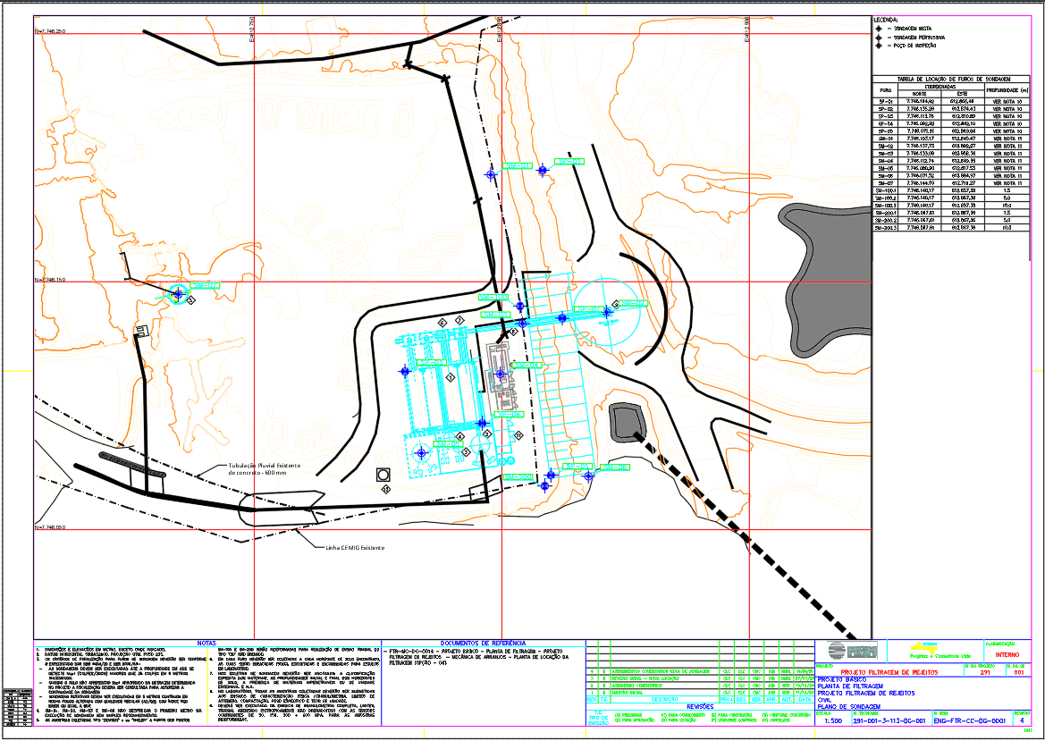 Waste Filtration Project Layout plan in AutoCAD DWG Format