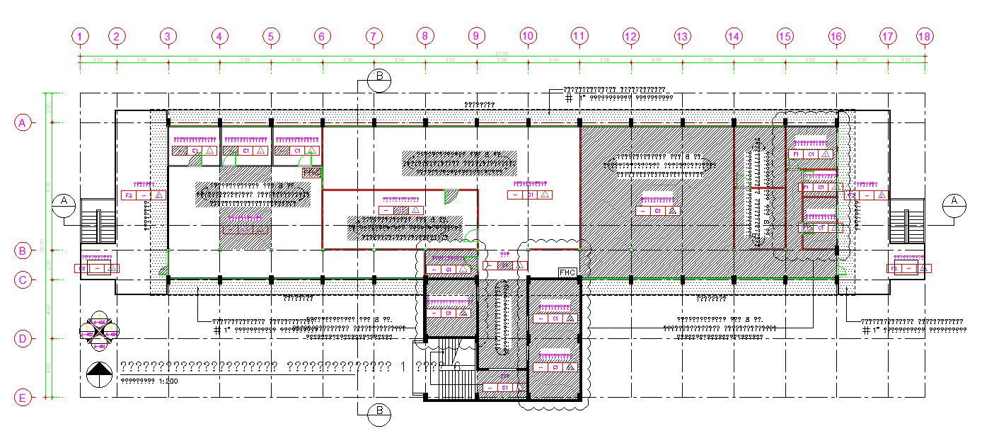 Waste pipeline connection of the Office Building floor plan details is provided in this AutoCAD DWG file. Download the AutoCAD 2D Drawing file now.