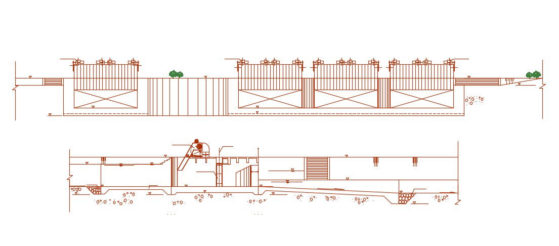 Water Canal Design AutoCAD Drawing Free Download