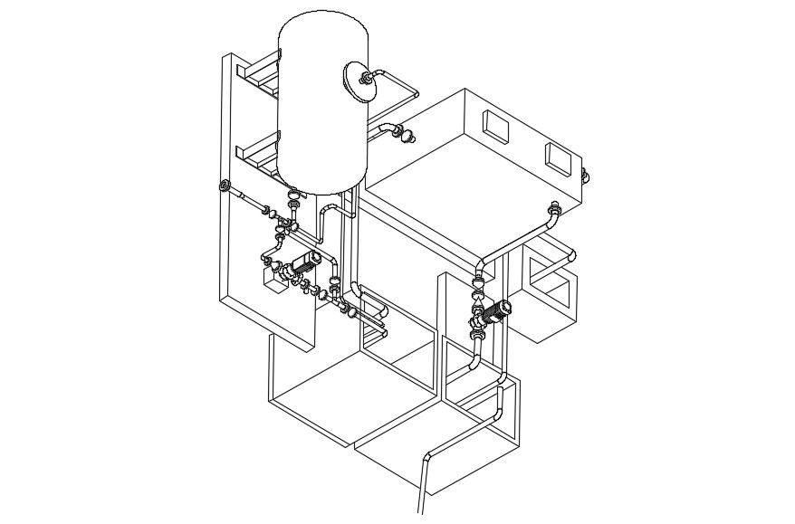 Water Distribution Design Layout CAD Drawing Download