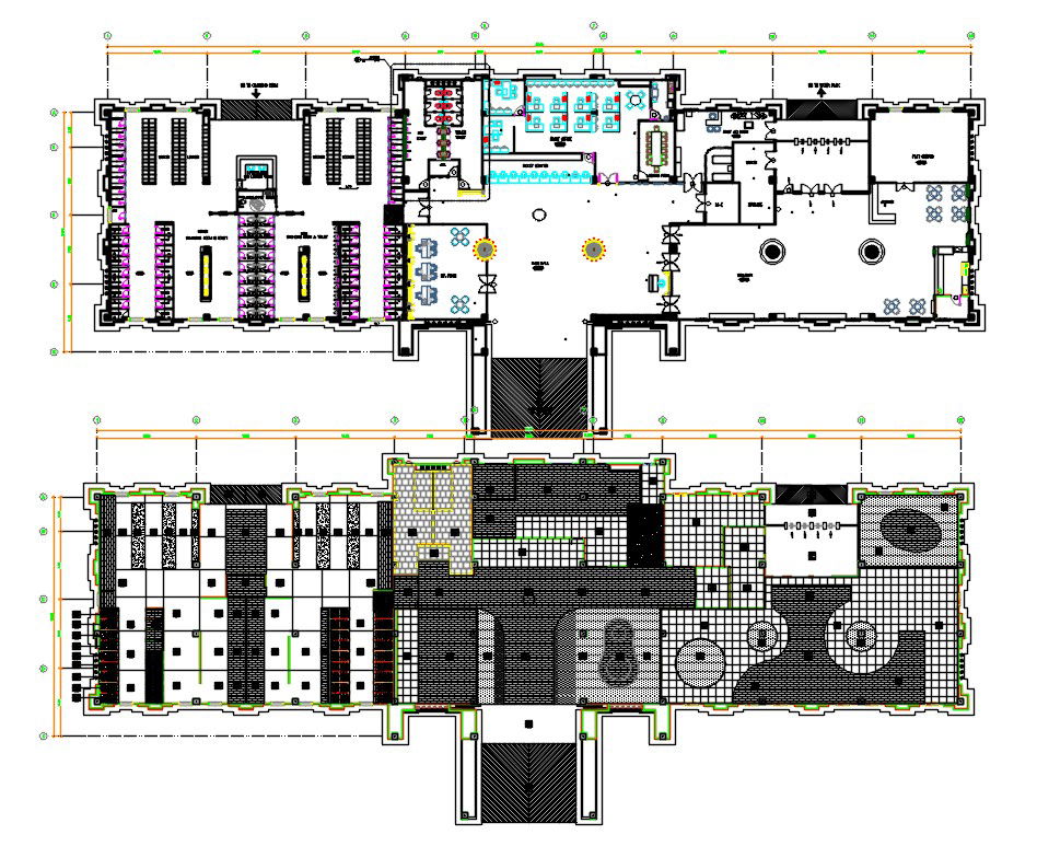 Water Park Floor Plan DWG File