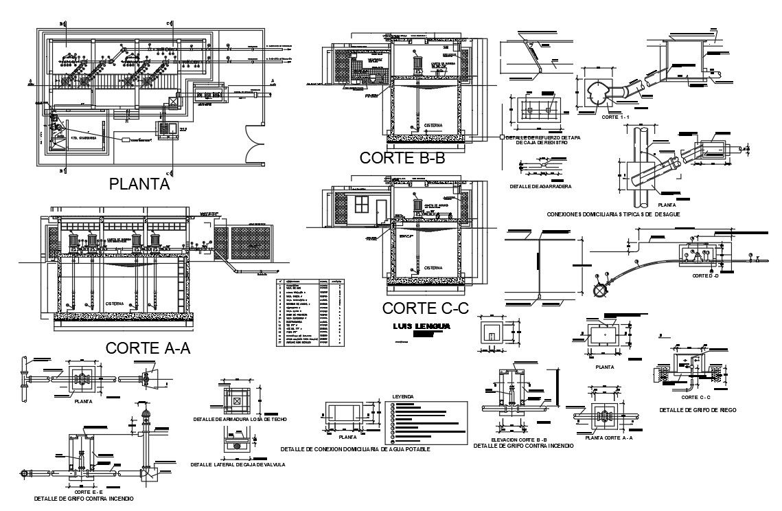 Water Supply Station Section CAD DWG File with Full Drawing Details