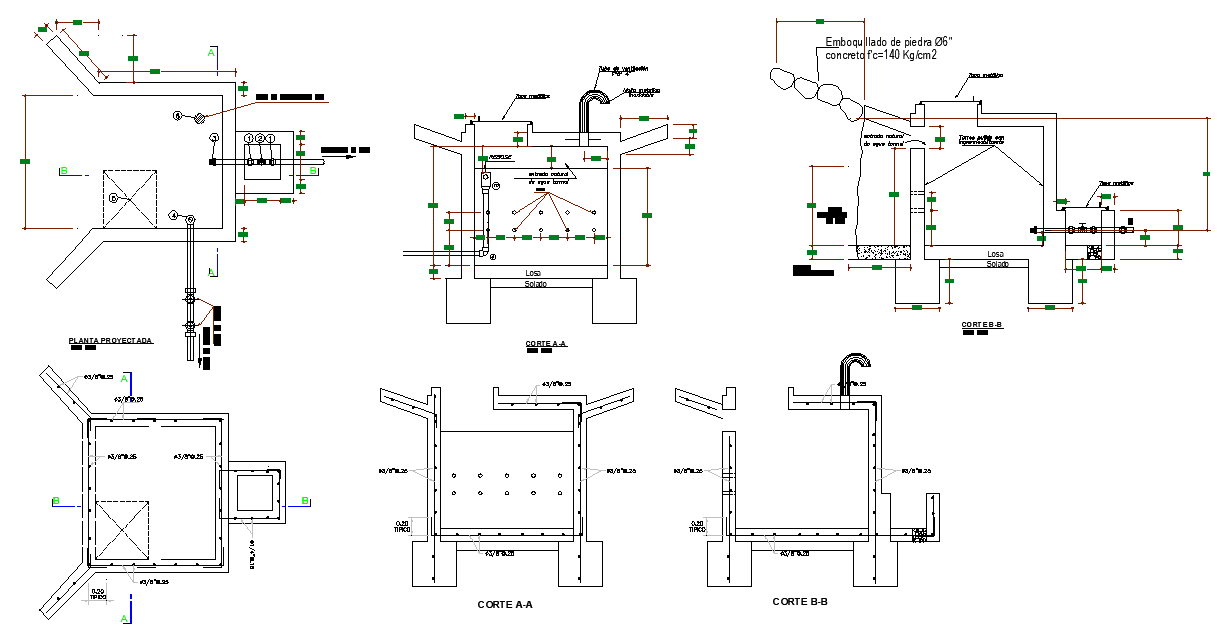 Water capitation plan autocad file