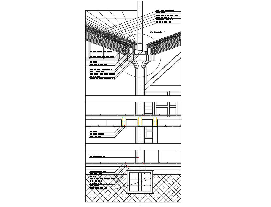 Water drainage sewer system construction and plumbing details dwg file