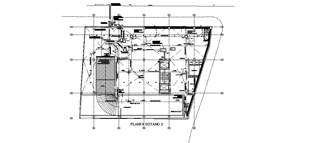 Water filter plant basement floor plan cad drawing details dwg file
