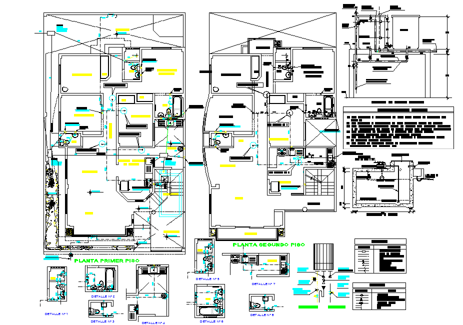 Water pipe line home plan detail dwg file