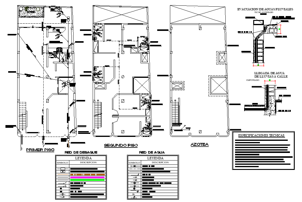 Water pipe line house detail dwg file