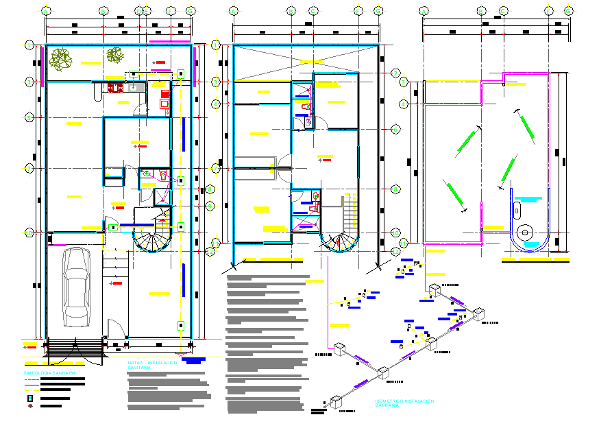 Water pipe line house plan detail dwg file