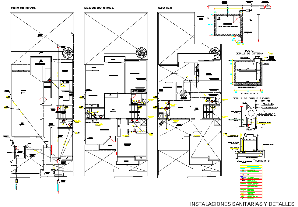 Water pipe line house plan layout file