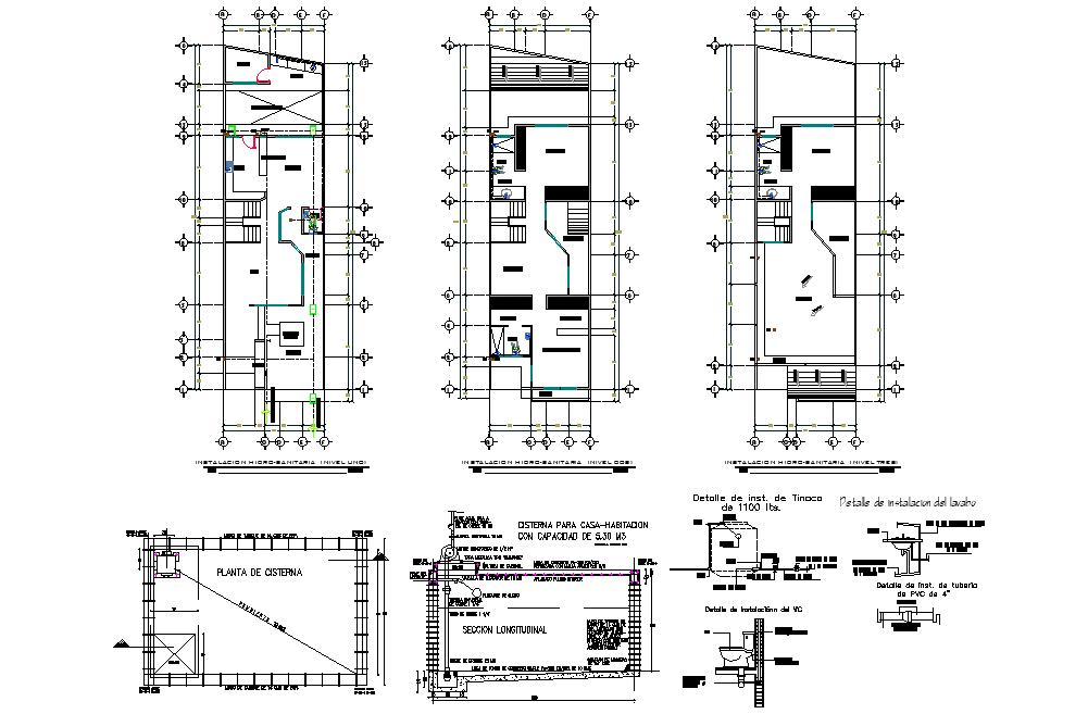 Water pipe line house plan layout file