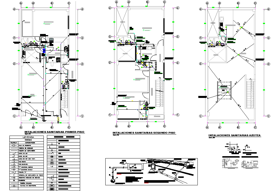 Water plumbing plan detail dwg file