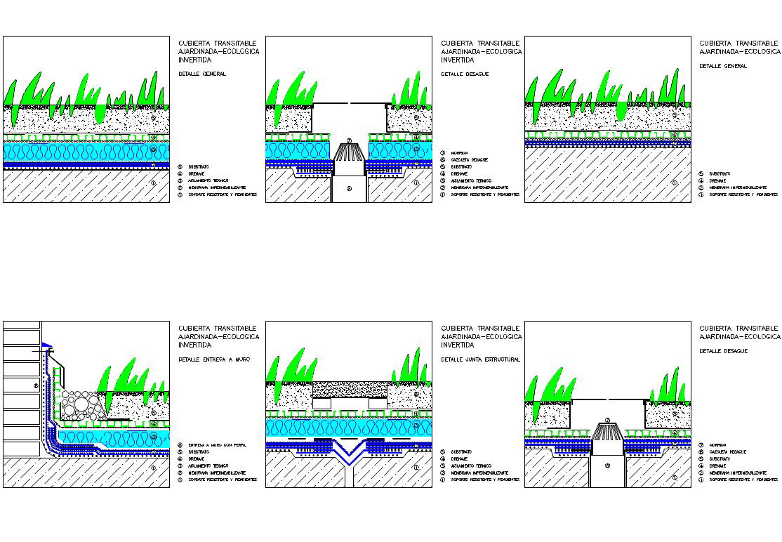 Water proofing view in ground dwg file