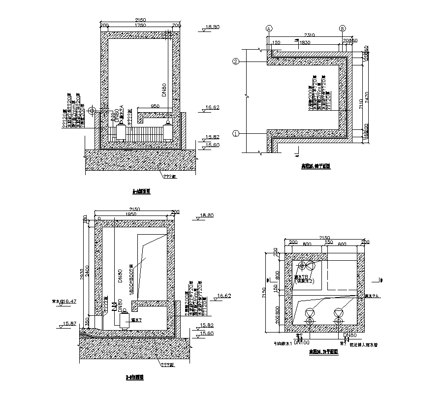 Water pump Machine CAD block 2d view layout dwg file