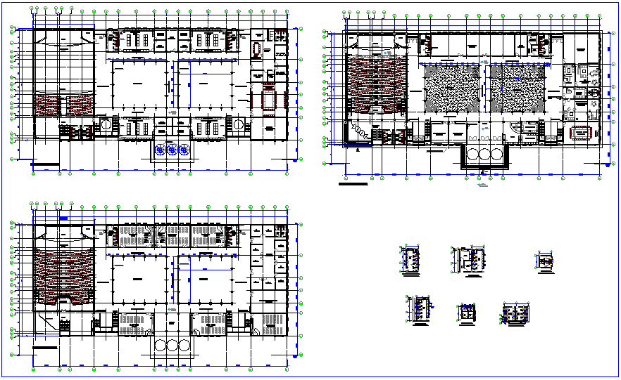 Water supply system of college plan design dwg file