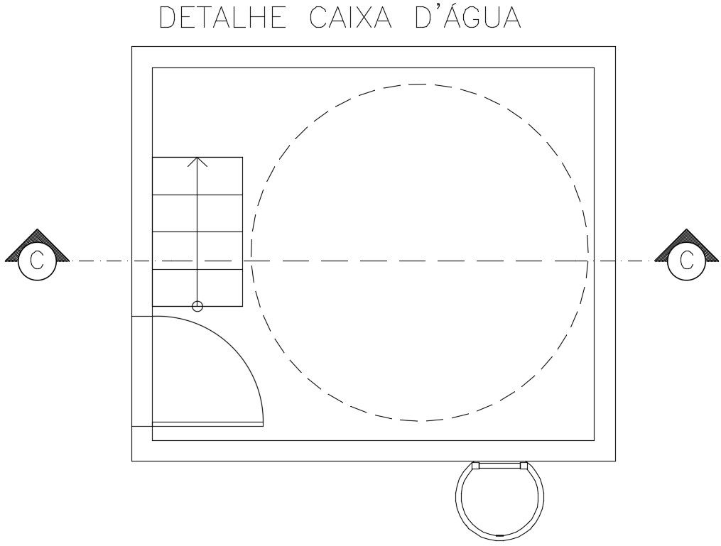 Water Box Free Download AutoCAD Drawing DWG File