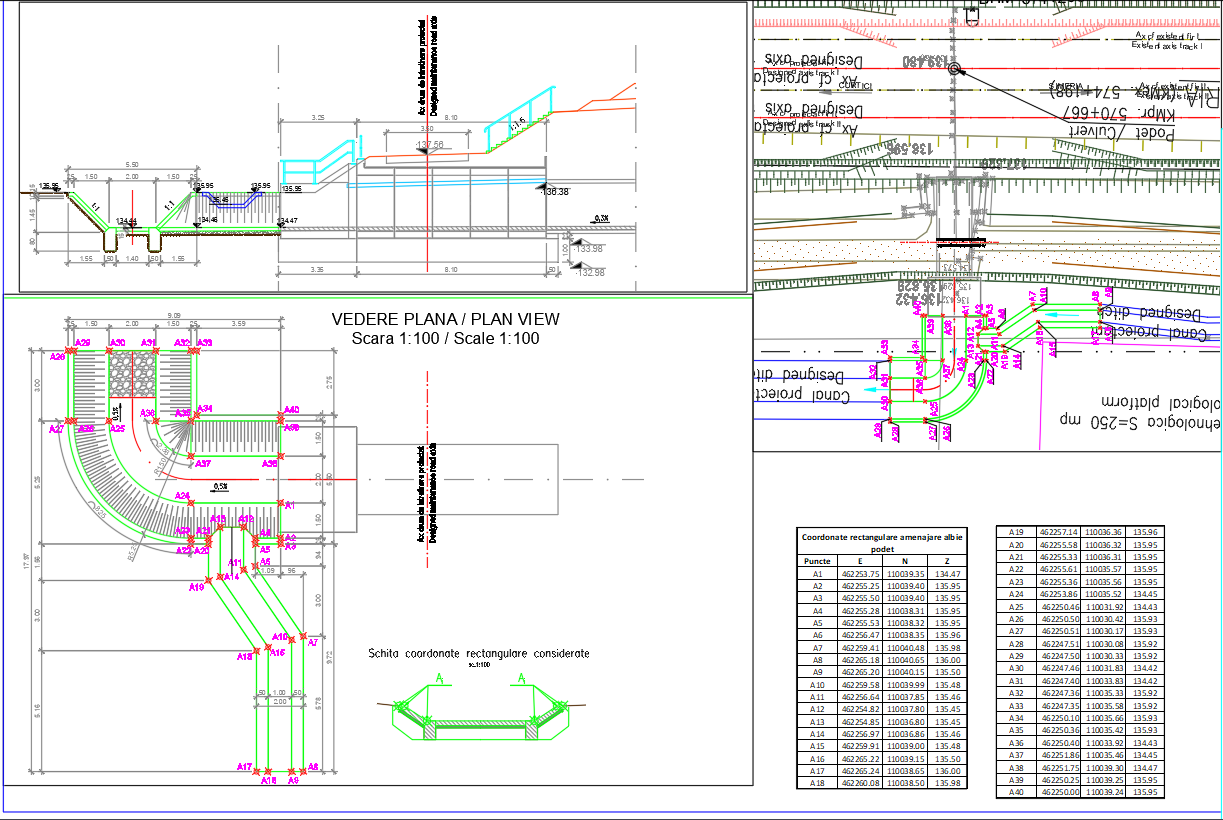 Water Canal Construction Details in AutoCAD DWG File