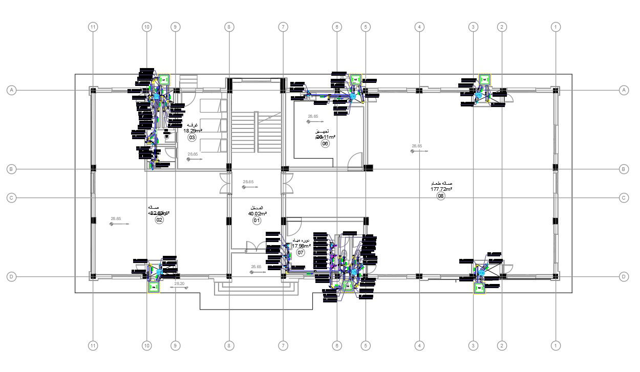 Water Connection Plumbing Layout Plan DWG File