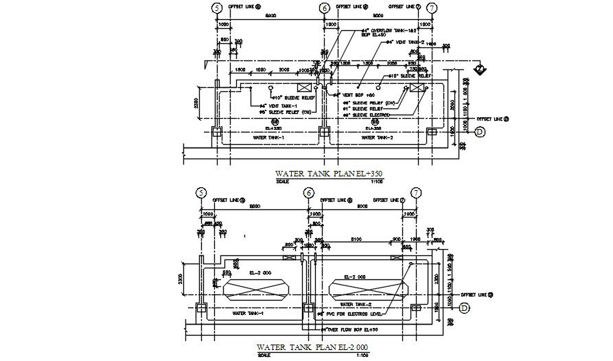 Water Tank Boiler Plant Section Drawing Download DWG File