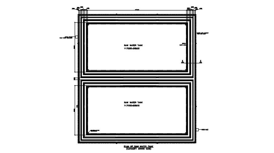 Water Tank Layout Plan CAD Drawing DWG File