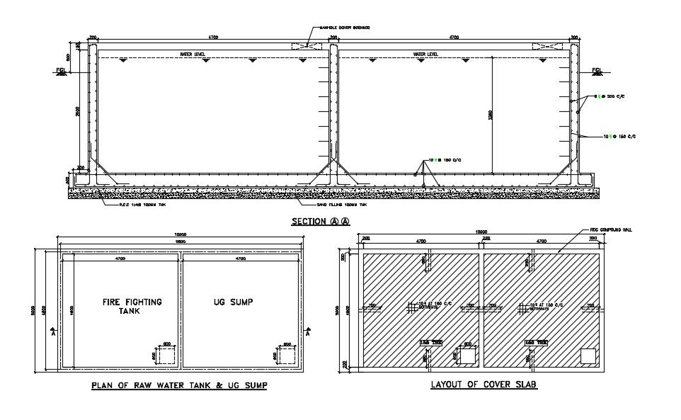 Water tank detail drawing . Download cad drawing file | CADBULL