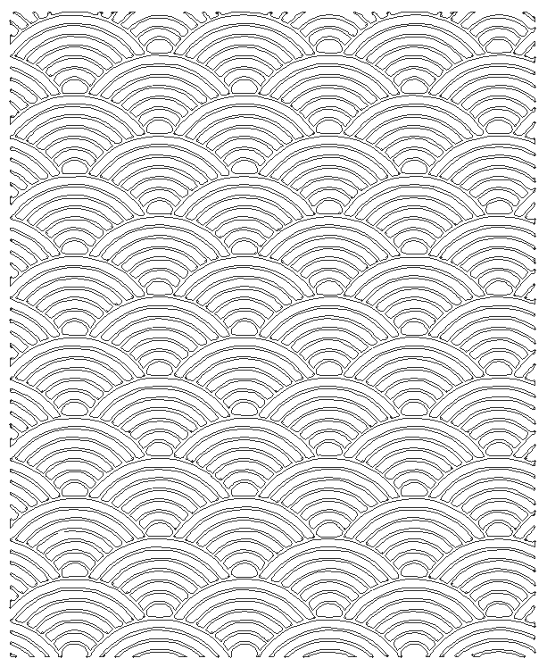 Waves pattern for wallpaper design dwg autocad drawing .