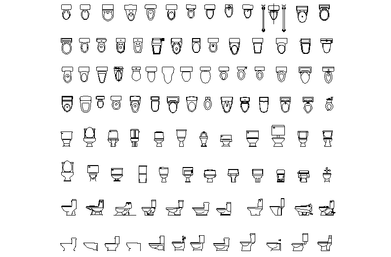 Wc elevation dwg file