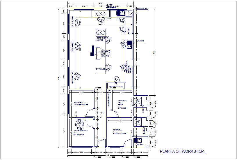 Weaving and Packaging Workshop CAD File Layout for Accurate Planning