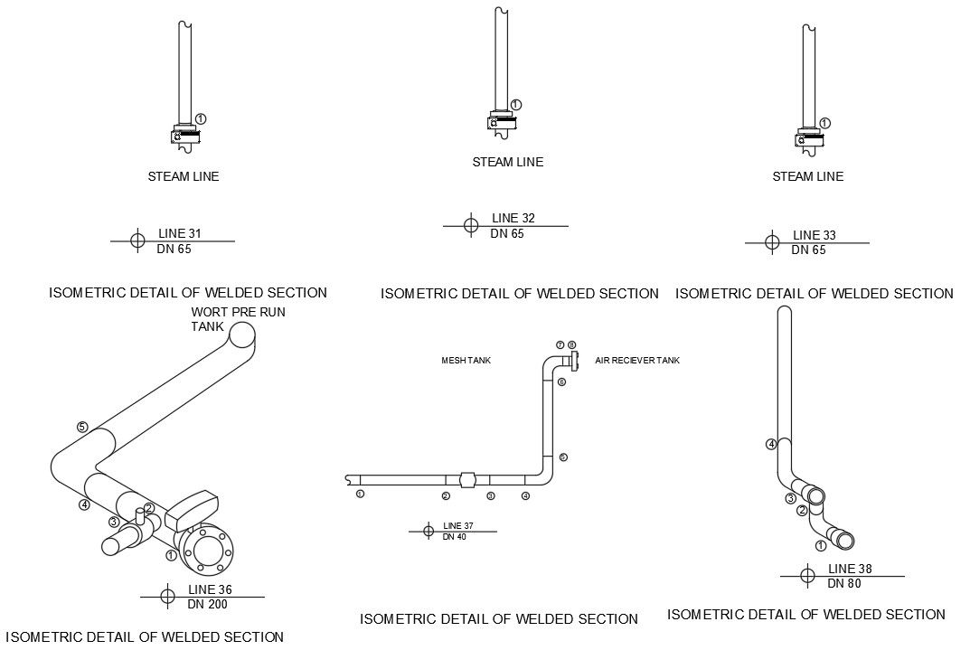 Welded section is given in 3D Autocad DWG drawing file. Download the DWG file.