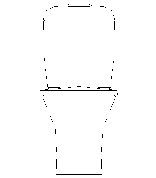 White Ceramic One Piece Water Closet Block