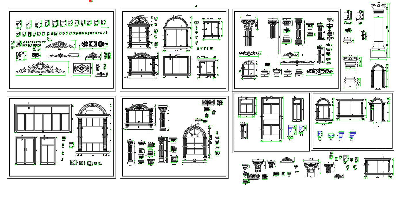 Window And door For CAD Block Different Design For DWG File