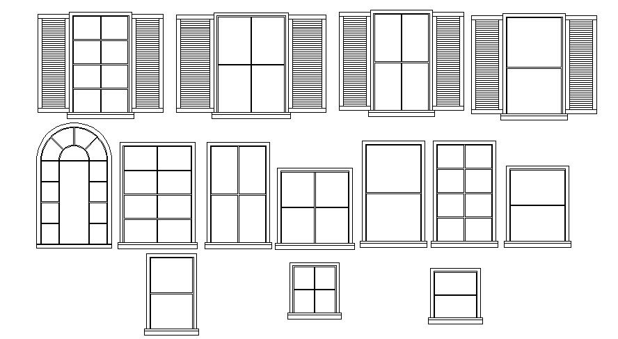 Window Free CAD Blocks
