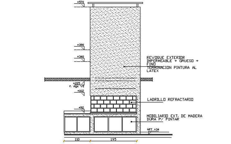 Window Wall section view detail dwg file