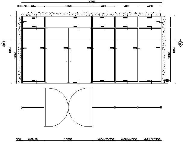 Window construction details with knots dwg file