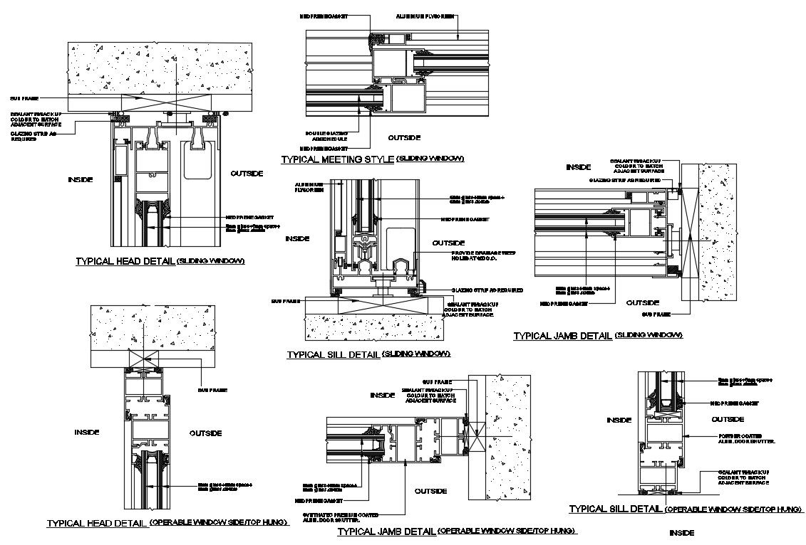 Window detail Drawing CAD file Free download