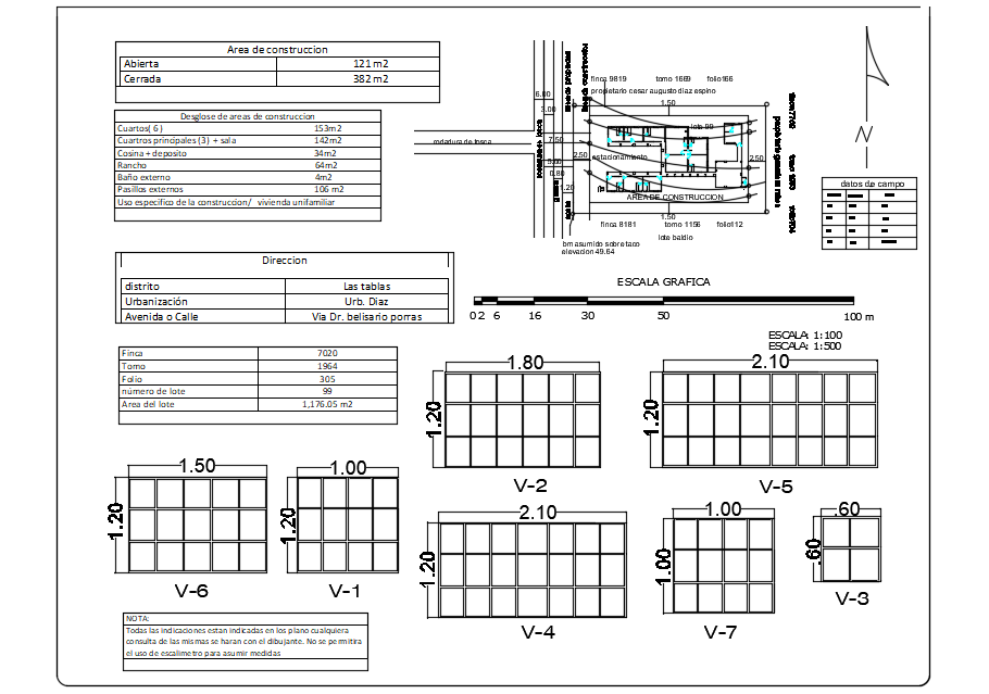 Window elevation view with area detail view dwg file