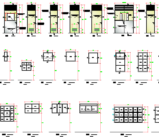 Window installation architecture project details dwg file