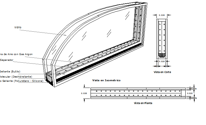 Window interior and installation details dwg file