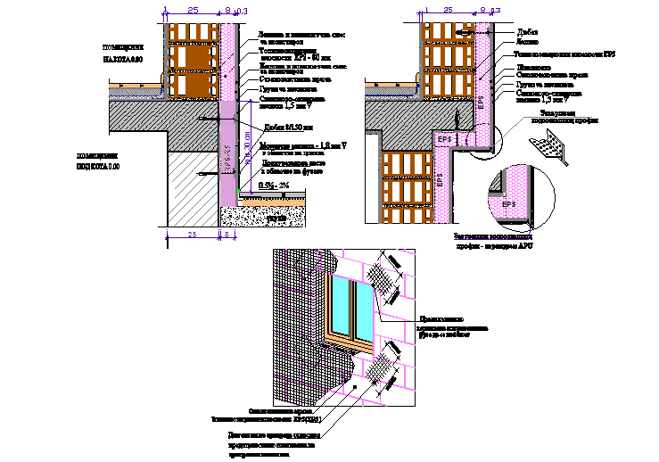 Window section detail dwg file
