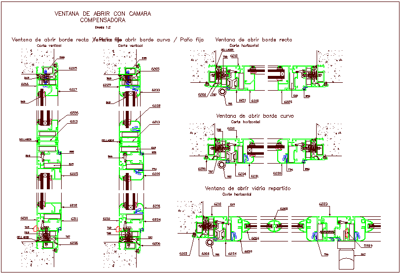 Window view with its opening mechanism