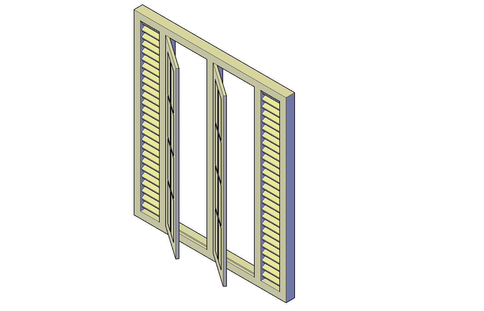 Window with Louver DWG CAD Plan Details for Architects and Designers