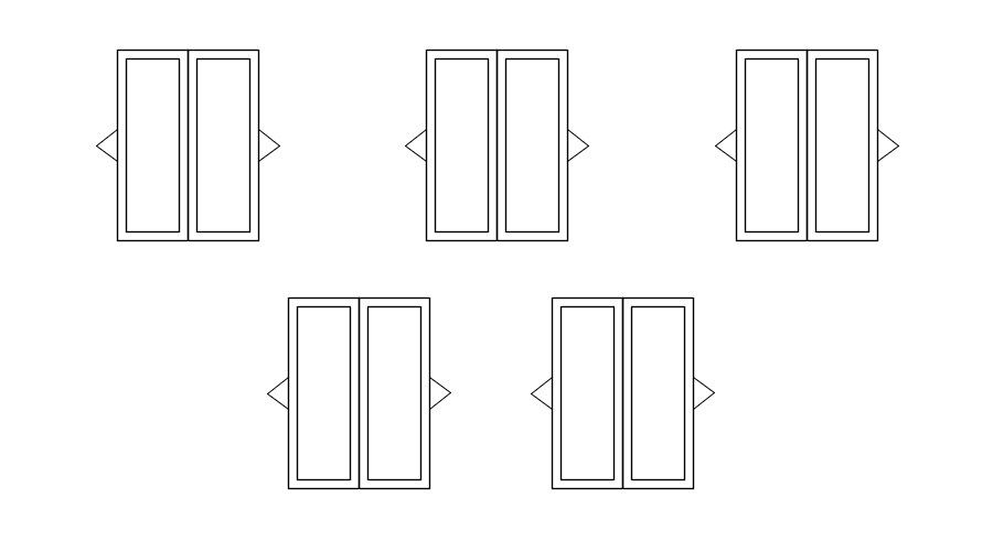 Window CAD blocks in AutoCAD 2D drawing, CAD file, dwg file