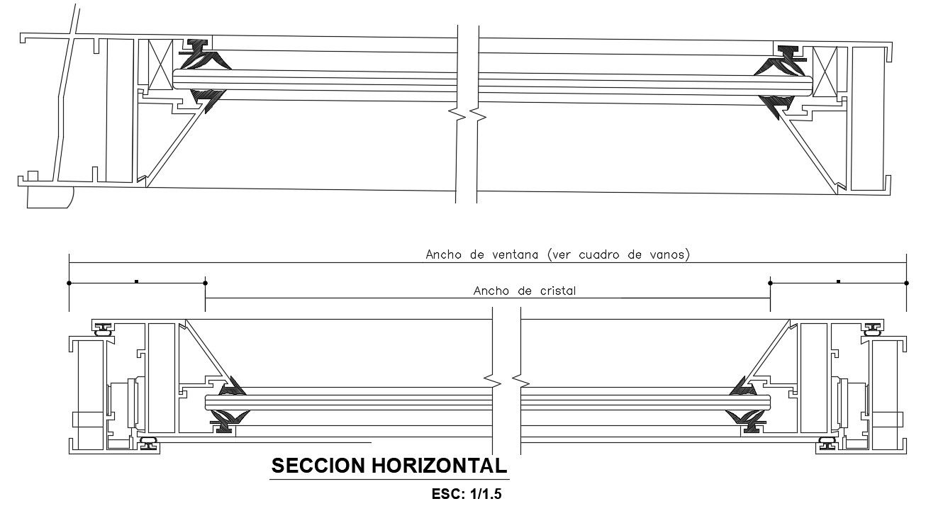 Window Frame CAD Drawing Download DWG File