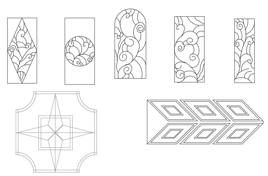 Window Grill Design Free CAD Blocks Download