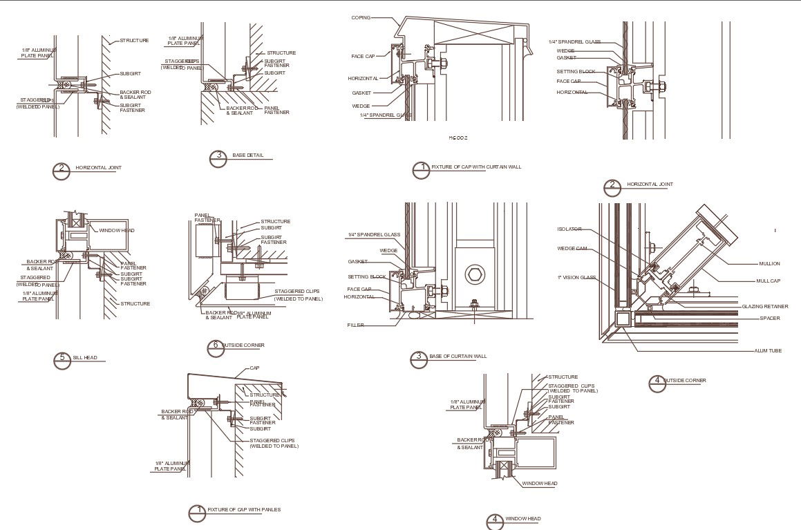 Window Head And Sill Detail AutoCAD File