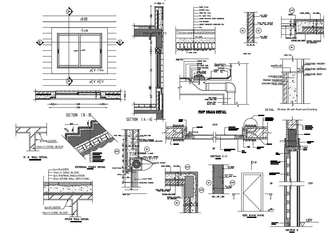 Window Wall Section CAD Drawing DWG FIle