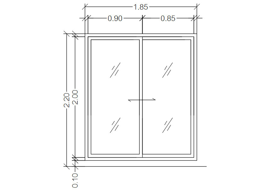 Window design with detail AutoCAD drawing, dwg file, CAD file