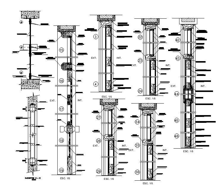Window detail is specified in this 2d AutoCAD drawing file. Download this 2d AutoCAD drawing file.