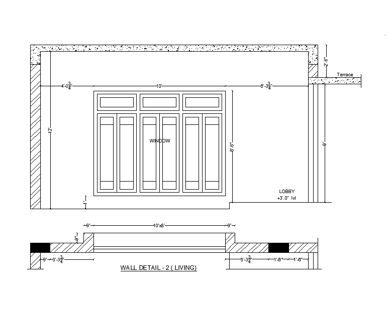 Window Elevation Detail Drawing Provided in 2D AutoCAD File