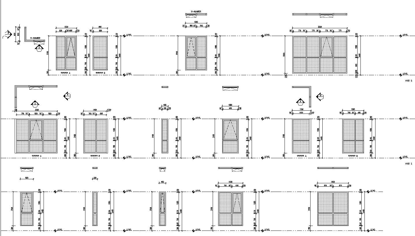 Window internal and external framing details in AutoCAD, dwg file.