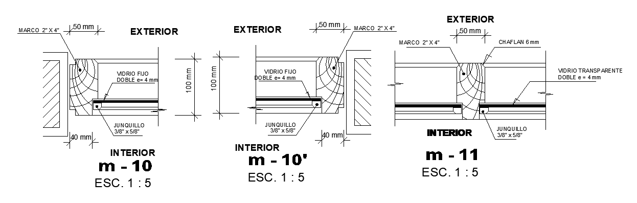 Windows Cut section details with clear dimensions. Download now.